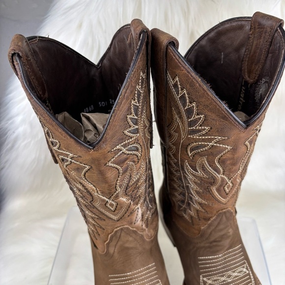 Cuatrero Pull Up Western Cowboy Boots - Picture 3 of 15